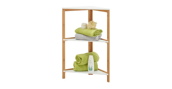 BADEZIMMERREGAL 38/80/38 cm - Naturfarben/Weiß, KONVENTIONELL, Holz/Holzwerkstoff (38/80/38cm) - Xora