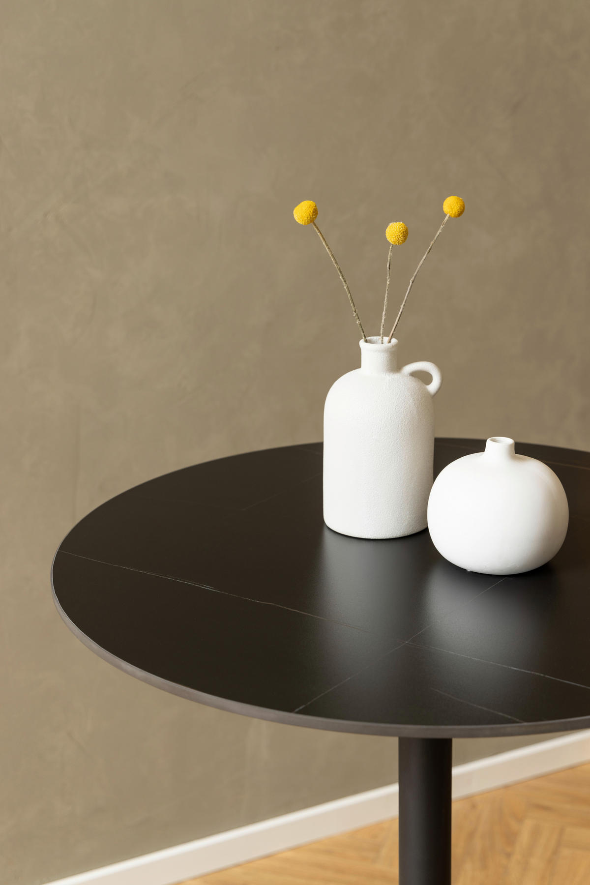 BARSKA MIZA  - črna, Design, kovina/keramika (80/80/105cm) - MID.YOU