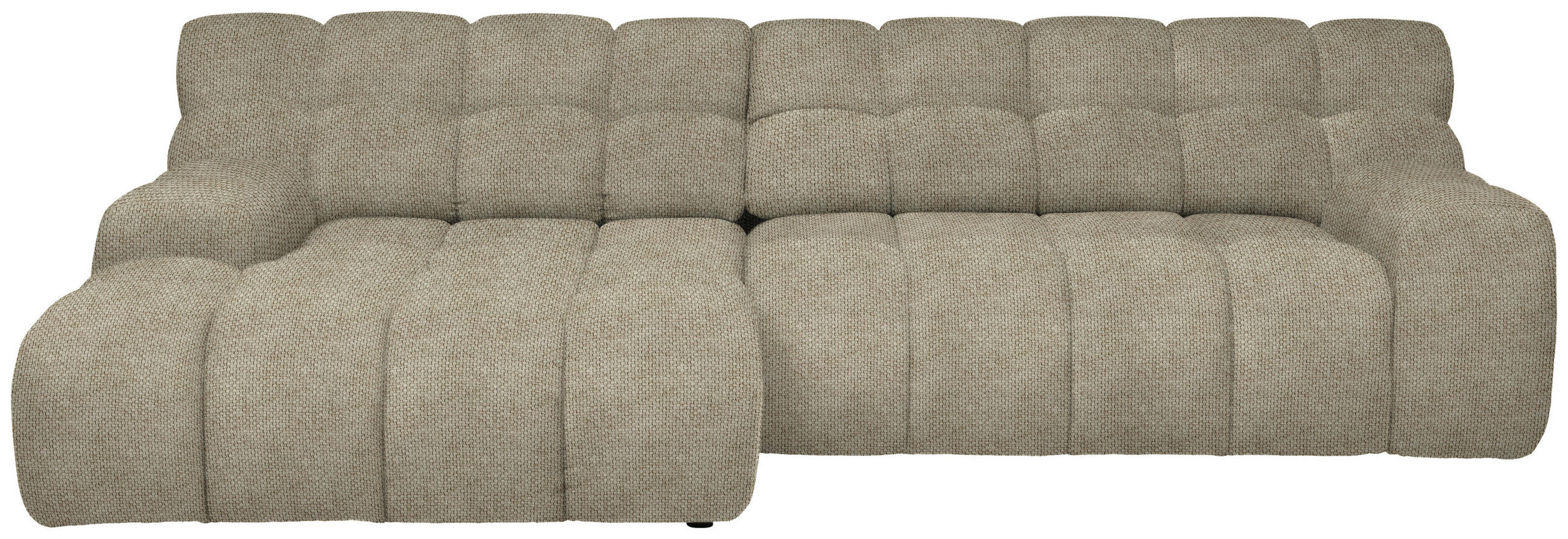 ECKSOFA in Webstoff Beige  - Beige/Schwarz, Modern, Kunststoff/Textil (180/297cm) - Welnova