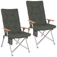 CAMPING-KLAPPSTUHL - Dunkelgrün/Silberfarben, Basics, Textil/Metall (56/109/71cm) - Modante
