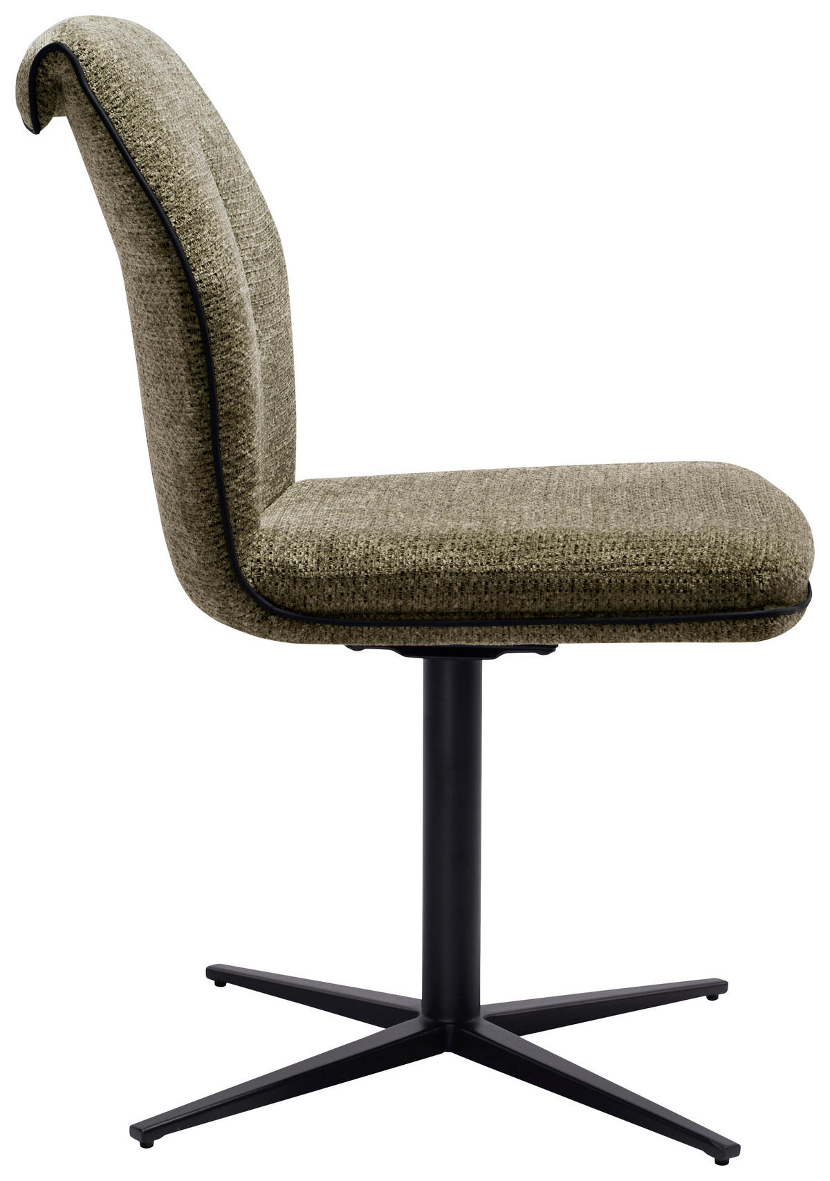 STOL, kovina, tekstil zelena  - črna/zelena, Design, kovina/tekstil (48/88/63cm) - Novel