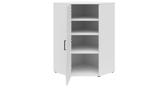 ECKKOMMODE 71,5/115/71,5 cm in Weiß - Anthrazit/Schwarz, MODERN, Holzwerkstoff/Kunststoff (71,5/115/71,5cm) - Carryhome