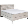 BOXSPRINGBETT 160/200 cm  in Beige  - Beige/Graphitfarben, Design, Textil/Metall (160/200cm) - Xora