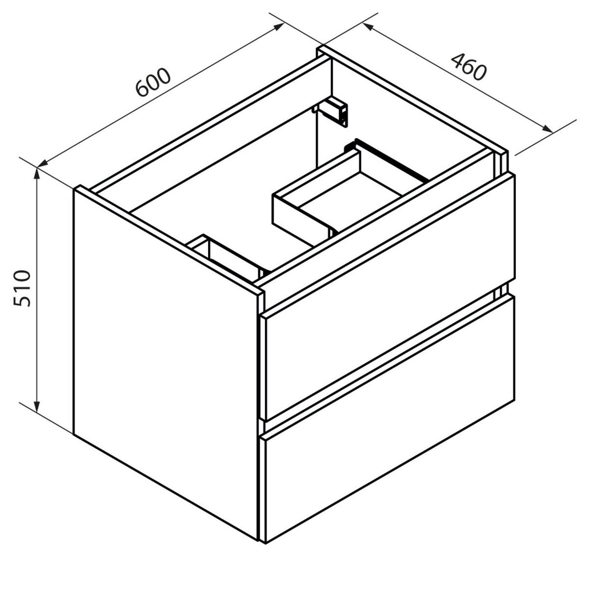WASCHTISCHKOMBI  - Schwarz/Weiß, MODERN, Keramik/Holzwerkstoff (100,5/53/46cm) - Voleo