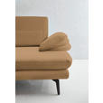 3-SITZER-SOFA in Leder Honig  - Schwarz/Honig, Design, Leder/Metall (222/86/104cm) - Dieter Knoll