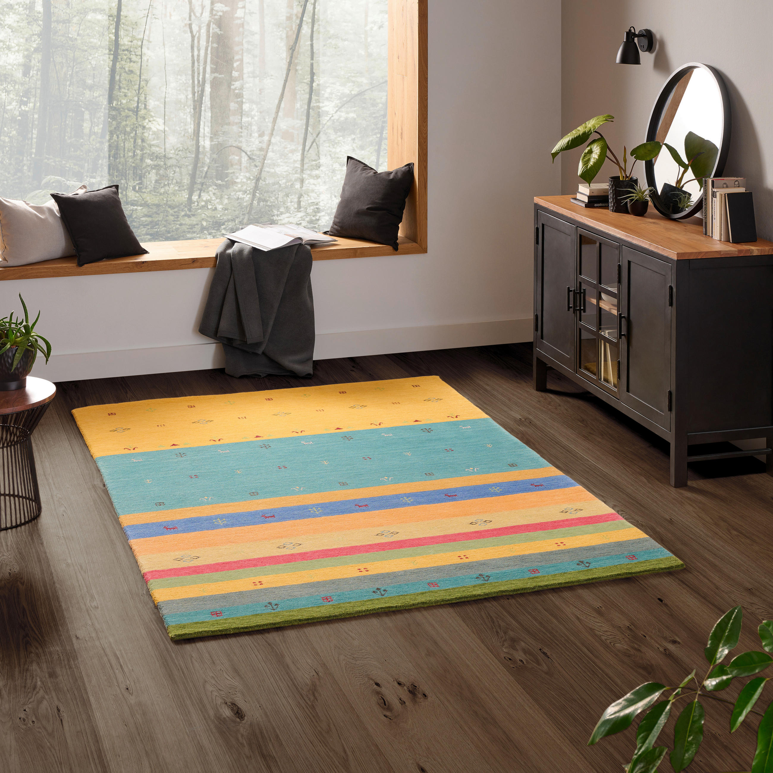 ORIENTTEPPICH 160/230 cm Reichtum der Stille Multicolor, Goldfarben  - Goldfarben/Multicolor, KONVENTIONELL, Textil (160/230cm) - Cazaris