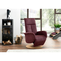 DREHSTUHL  in Mikrofaser Bordeaux  - Bordeaux/Eichefarben, Konventionell, Holz/Textil (75/112/82cm) - Sit & More