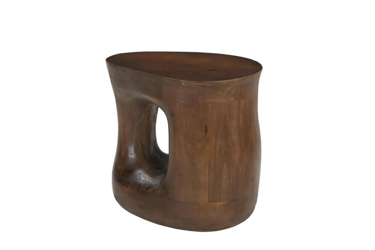 BEISTELLTISCH Mangoholz massiv Braun Freiform  - Braun, Design, Holz (40/41/36cm) - MID.YOU