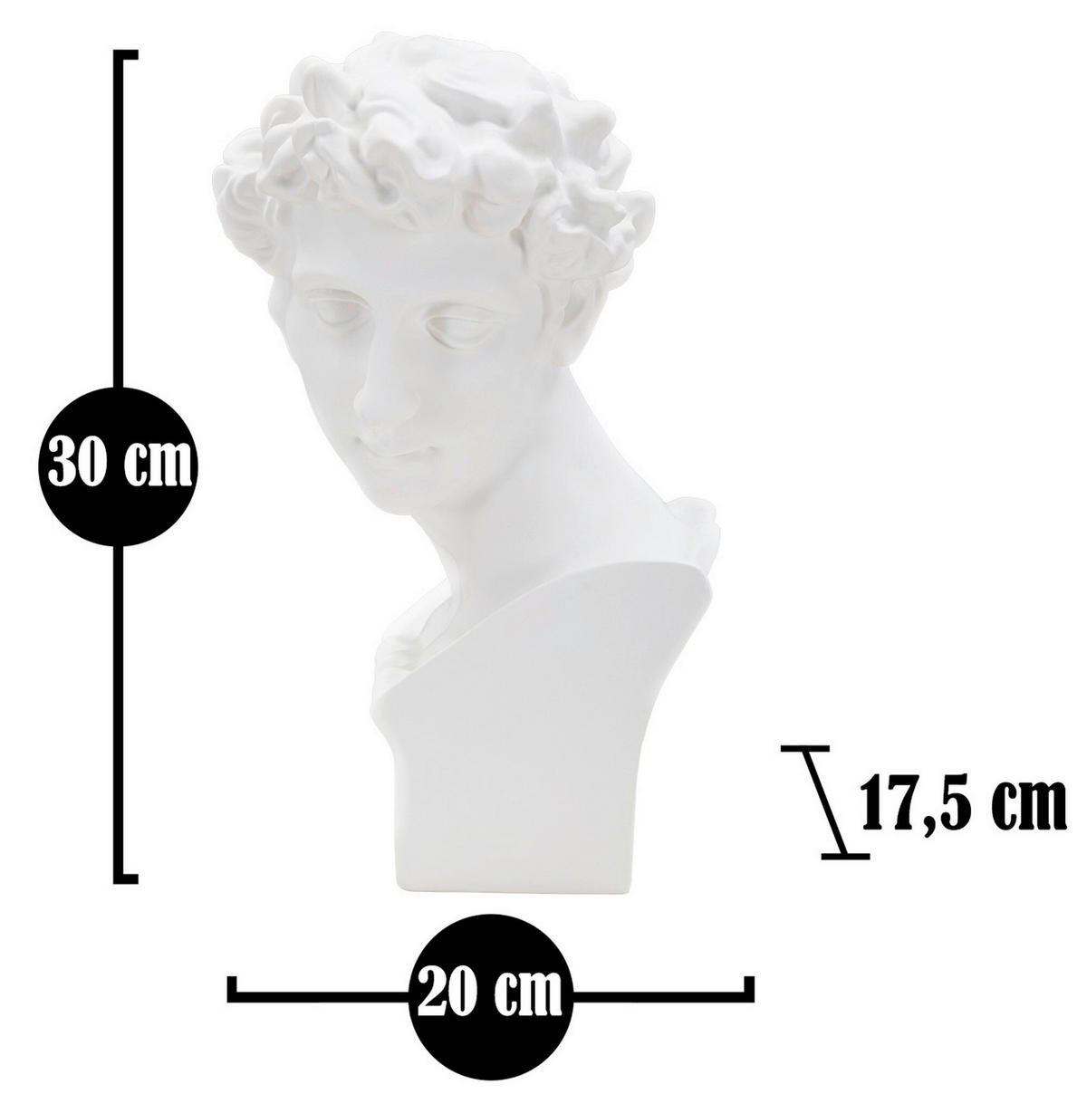 SKULPTUR - Weiß, Basics, Kunststoff (20/30/17.5cm)