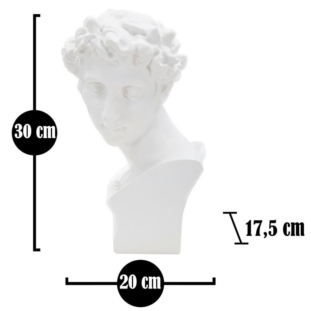 Thumbnail - Skulptur, Weiß, Kunststoff, 20x30x17.5 cm, Dekoration, Skulpturen & Dekoobjekte, Skulpturen