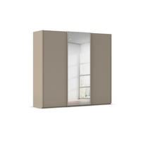 SCHWEBETÜRENSCHRANK 242/223/69 cm,  in Fango, 3 Tür(en)  - Fango, Basics, Glas/Holzwerkstoff (242/223/69cm) - Rauch Möbel