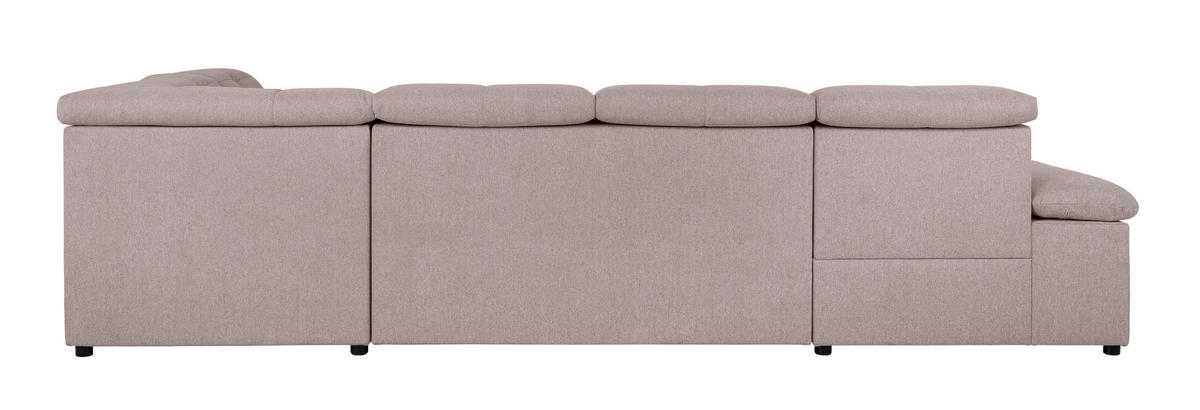 WOHNLANDSCHAFT Taupe  - Taupe/Grau, Design, Textil/Metall (173/328/215cm) - MID.YOU