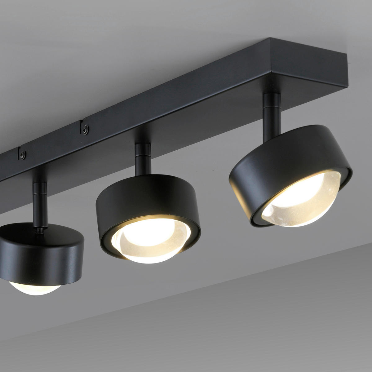 LED-DECKENLEUCHTE SW KULU 60/12,5/12,5 cm   - Schwarz, Design, Kunststoff/Metall (60/12,5/12,5cm) - Schöner Wohnen