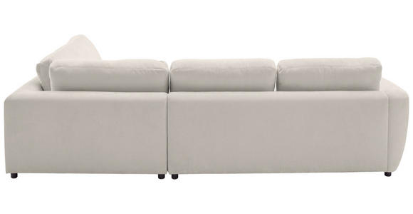 ECKSOFA  in Chenille Platinfarben  307/224 cm  - Platinfarben/Schwarz, KONVENTIONELL, Kunststoff/Textil (307/224cm) - Hom`in