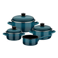 KOCHTOPFSET Blue Shadow 4-teilig  - Blau, Basics, Metall - GSW