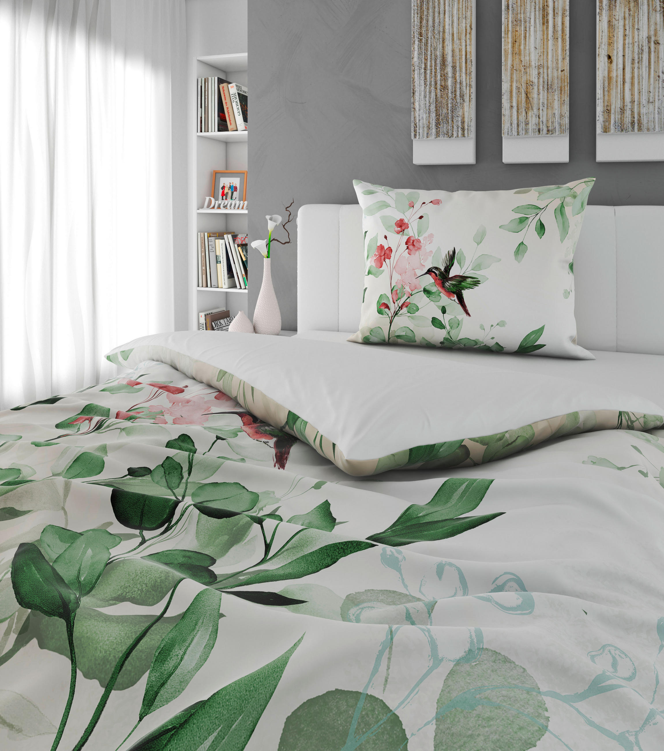 POSTELJINA SA DVA LICA 140/200 cm saten zelena  - zelena, tekstil (140/200cm) - Esposa