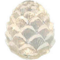 TANNENZAPFEN  - Weiß Hochglanz, LIFESTYLE, Glas (17/19cm) - X-Mas