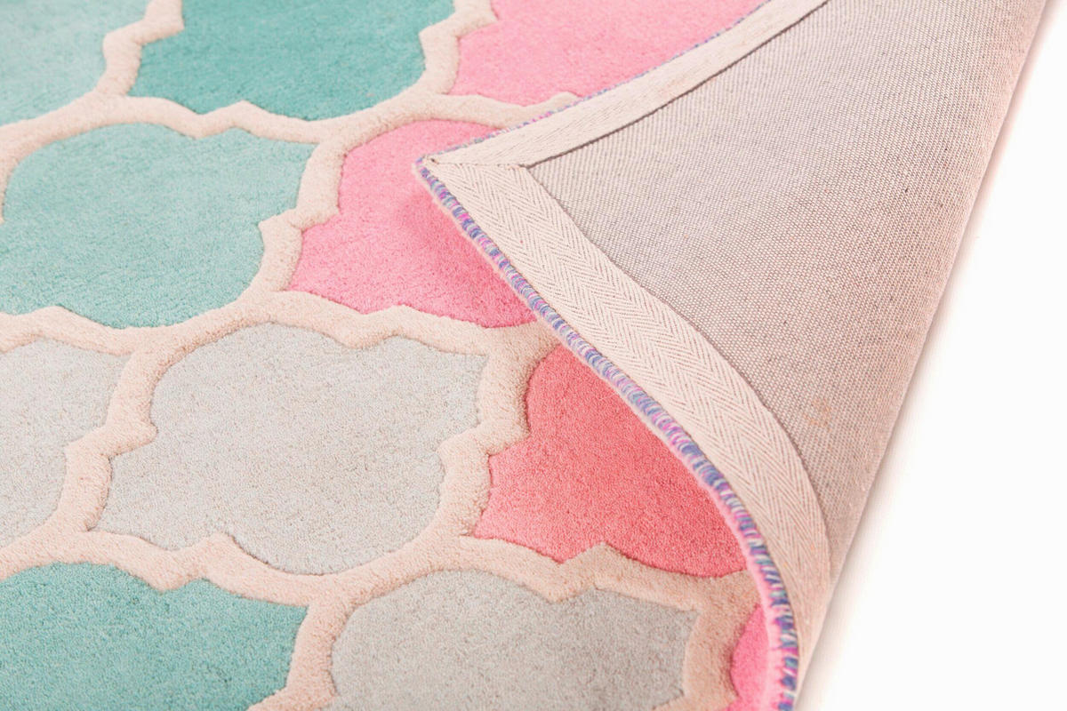 WOLLTEPPICH 200/290 cm Illusion Rosa  - Rosa, KONVENTIONELL, Textil (200/290cm) - Xora