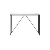 KONSOLENTISCH Schwarz, Weiß  - Schwarz/Weiß, KONVENTIONELL, Holzwerkstoff/Metall (111/30/76cm) - Livetastic