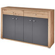 GARDEROBE 3-teilig  in 222/199/38 cm  - Graphitfarben/Eiche Artisan, Design, Holzwerkstoff (222/199/38cm) - Xora