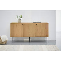 SIDEBOARD Line  in 150/75/40 cm  - Eichefarben/Schwarz, Design, Holzwerkstoff/Metall (150/75/40cm) - Carryhome