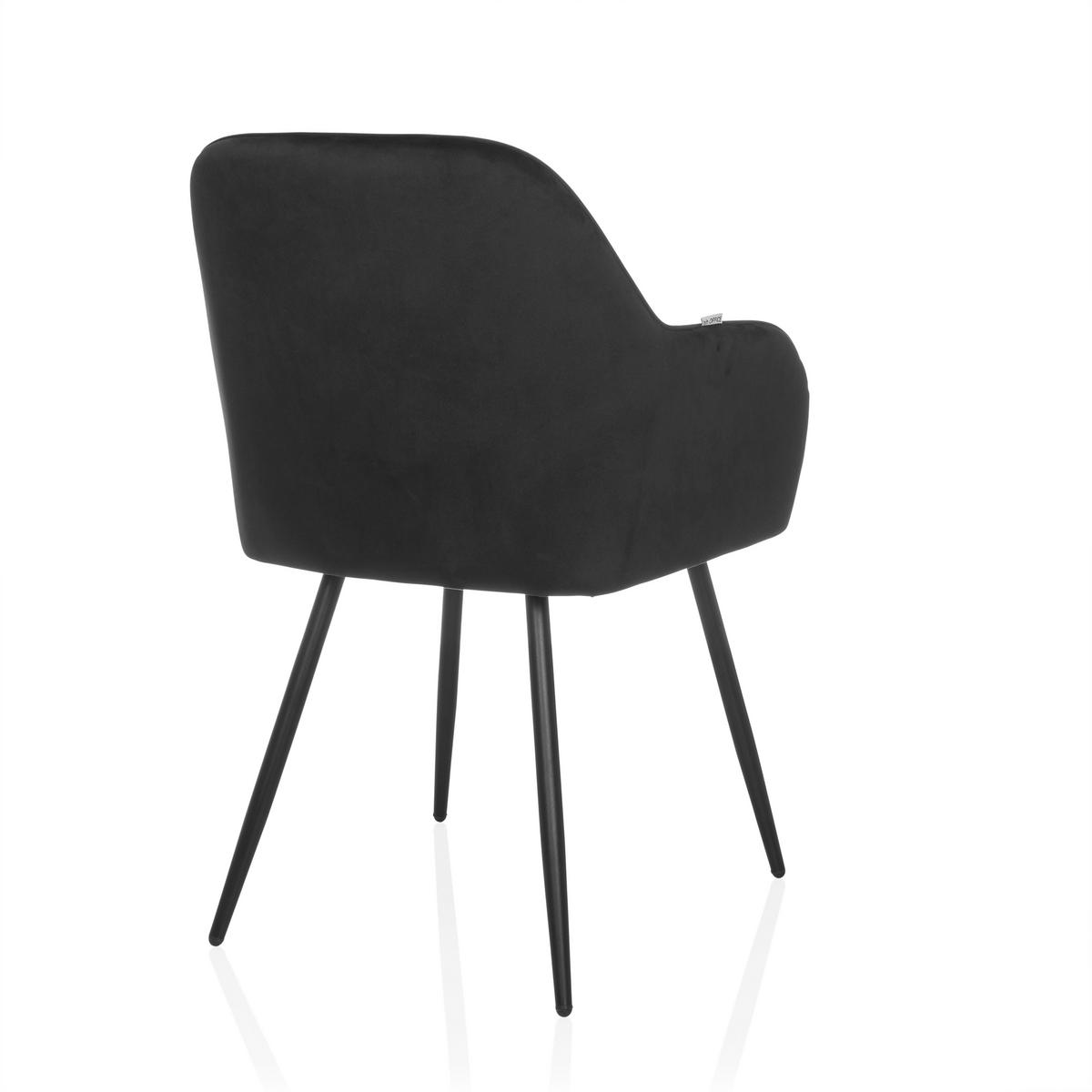 STOL MED ARMSTÖD  - svart, Modern, metall/textil (55/86/58cm) - MID.YOU