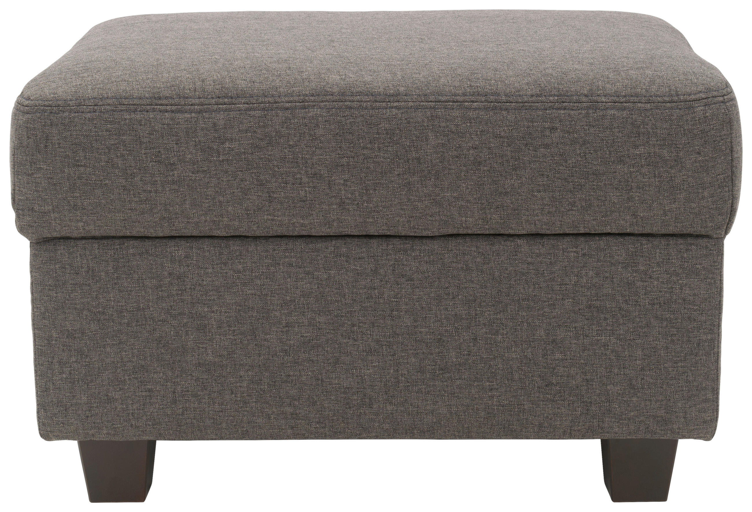 HOCKER Webstoff Braun, Schwarz  - Wengefarben/Schwarz, Design, Holz/Textil (67/41/52cm) - MID.YOU