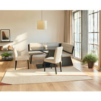 ECKBANKGRUPPE in Textil, Holzwerkstoff Anthrazit, Sandfarben  - Sandfarben/Anthrazit, MODERN, Holz/Holzwerkstoff (180/140cm) - Cantus