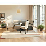 ECKBANKGRUPPE in Textil, Holzwerkstoff Anthrazit, Sandfarben  - Sandfarben/Anthrazit, MODERN, Holz/Holzwerkstoff (180/140cm) - Cantus