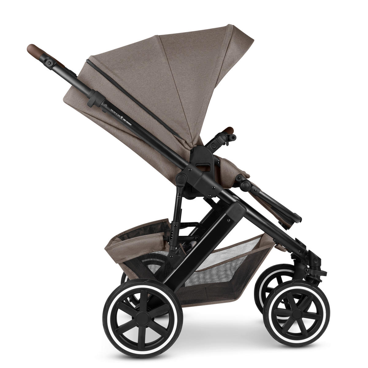 KINDERWAGENSET Salsa 5 Air 3in1 Set Calla  - Schwarz/Braun, Basics, Textil/Metall (63/118/95.5cm) - ABC Design