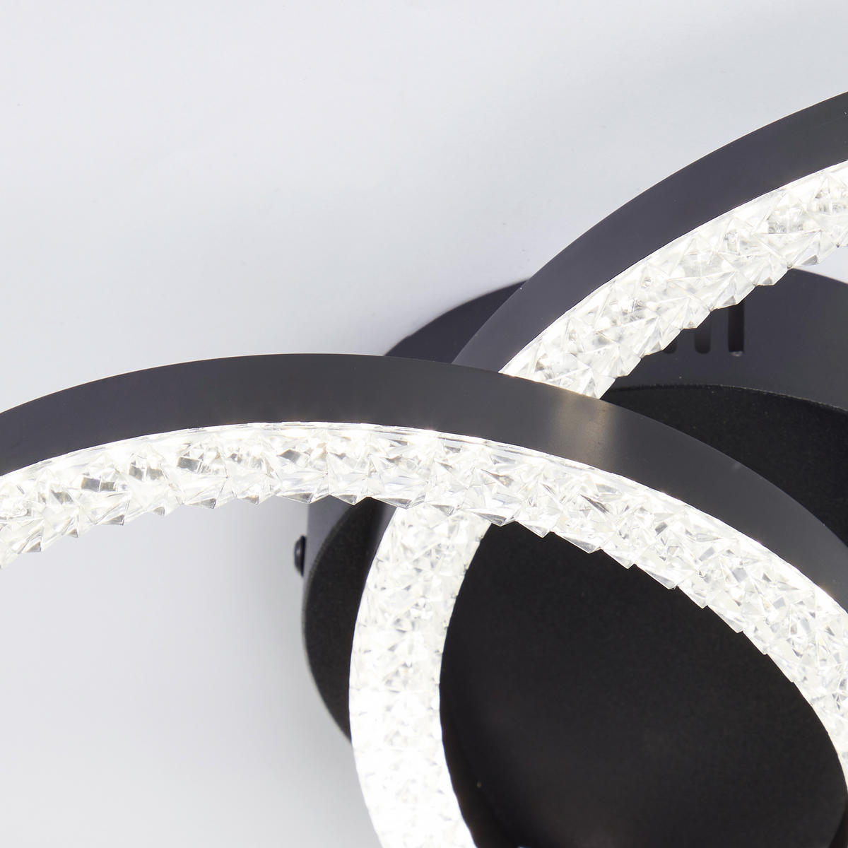 LED-DECKENLEUCHTE    40/30/7,7 cm  - Schwarz, Design, Kunststoff/Metall (40/30/7,7cm) - Brilliant
