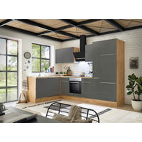 ECKKÜCHE 170/310 cm  in Anthrazit, Grau, Eiche Artisan  - Anthrazit/Alufarben, LIFESTYLE, Holzwerkstoff/Kunststoff (170/310cm) - Respekta