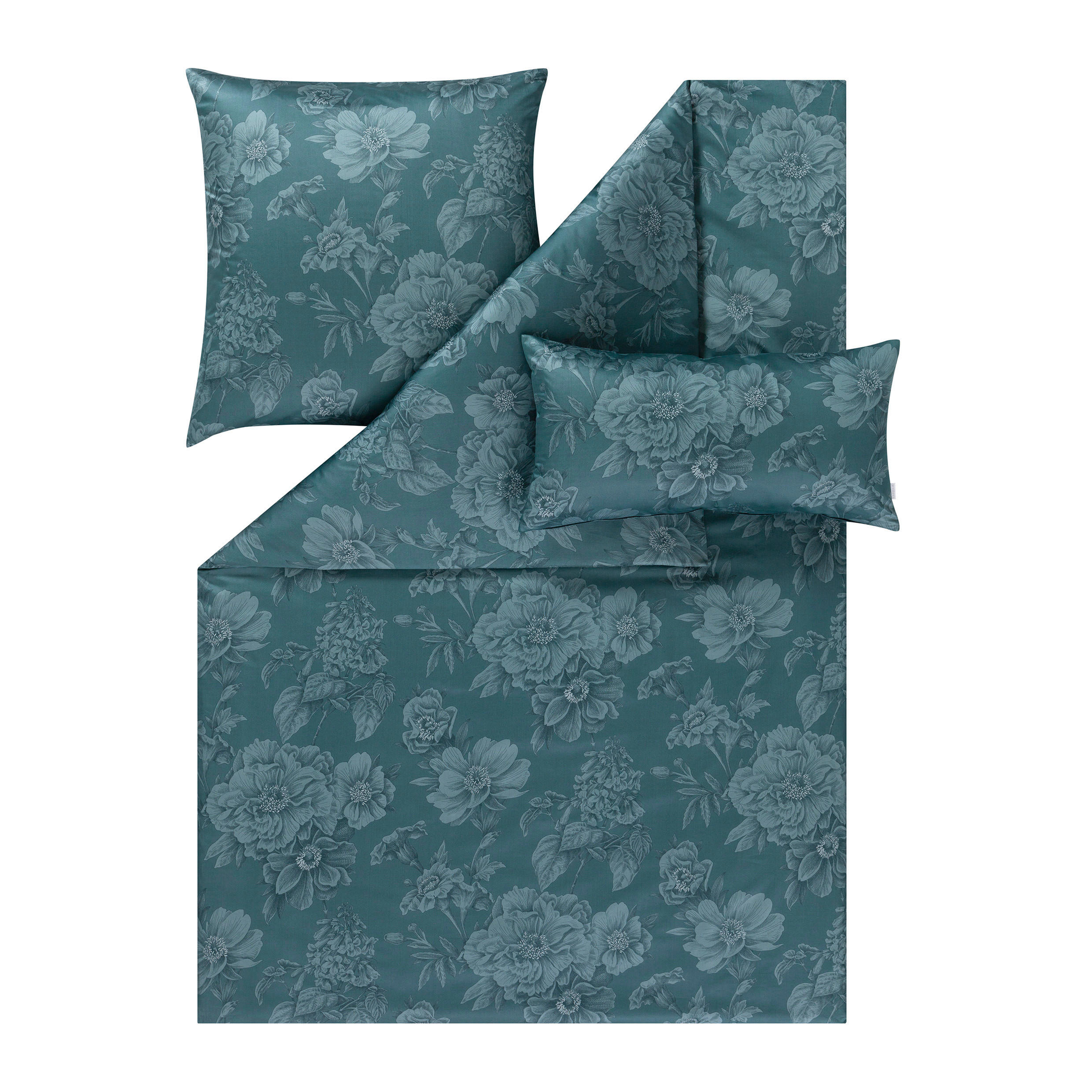 POSTELJNINA Exquisit 140/200 cm saten modra  - modra, Konvencionalno, tekstil (140/200cm) - Estella