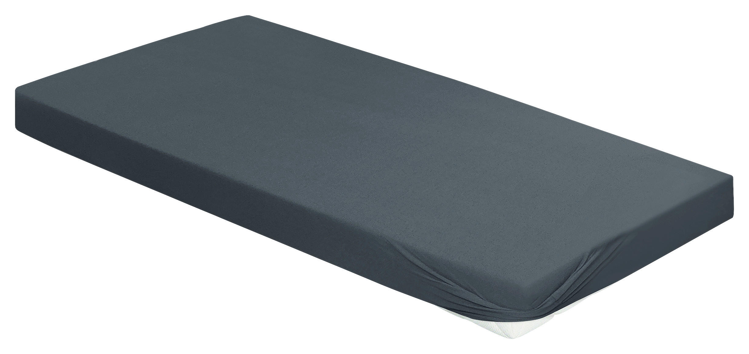 SPANNBETTTUCH Jersey  - Hellgrau, KONVENTIONELL, Textil (190/200cm)