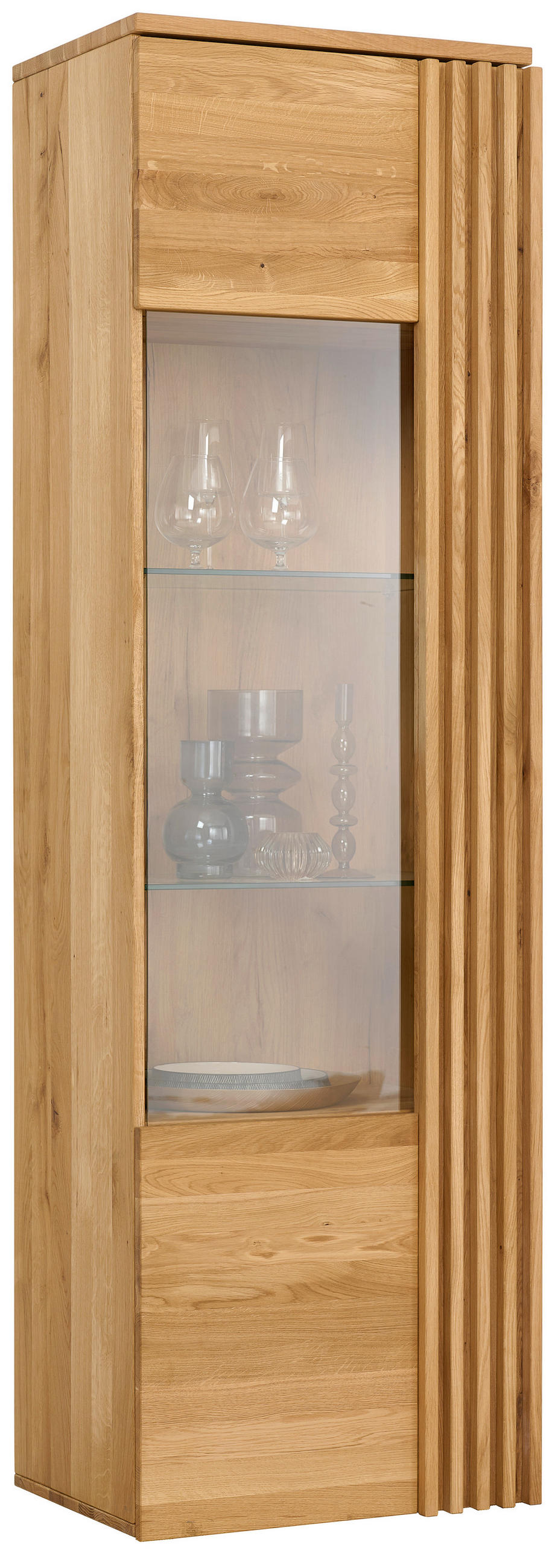 VITRINE Eichefarben  59.6/200/44 cm  - Eichefarben, Natur, Glas/Holz (59.6/200/44cm) - Linea Natura