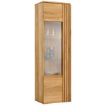 VITRINE  in massiv Eiche Eichefarben  - Eichefarben, Natur, Glas/Holz (59.6/200/44cm) - Linea Natura