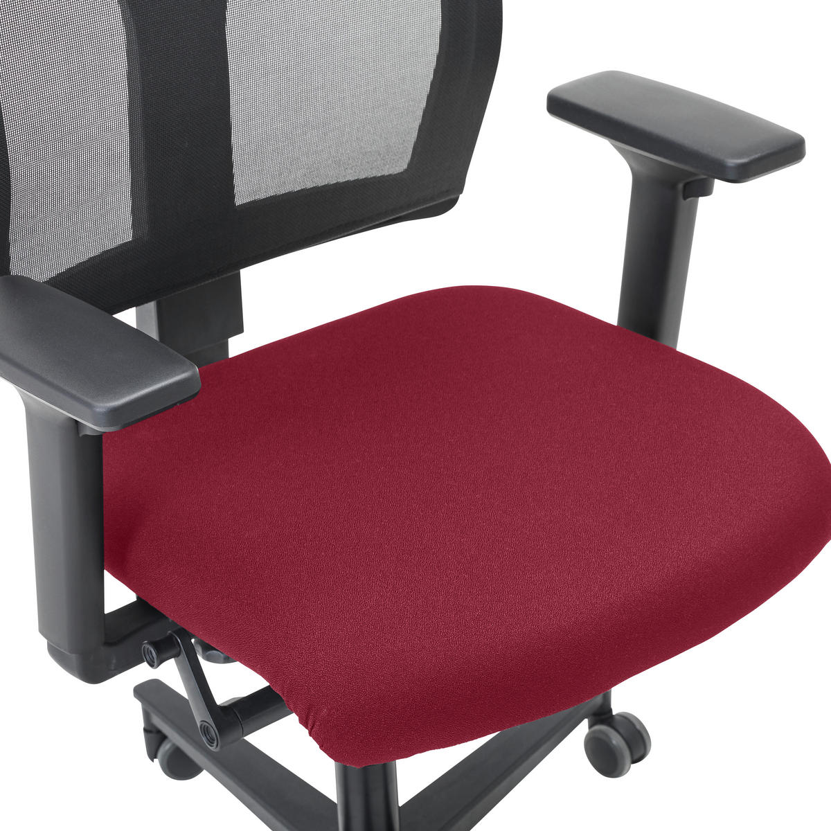 DREHSTUHL Bordeaux  - Bordeaux/Schwarz, KONVENTIONELL, Kunststoff/Textil (63/105/46cm) - Dieter Knoll