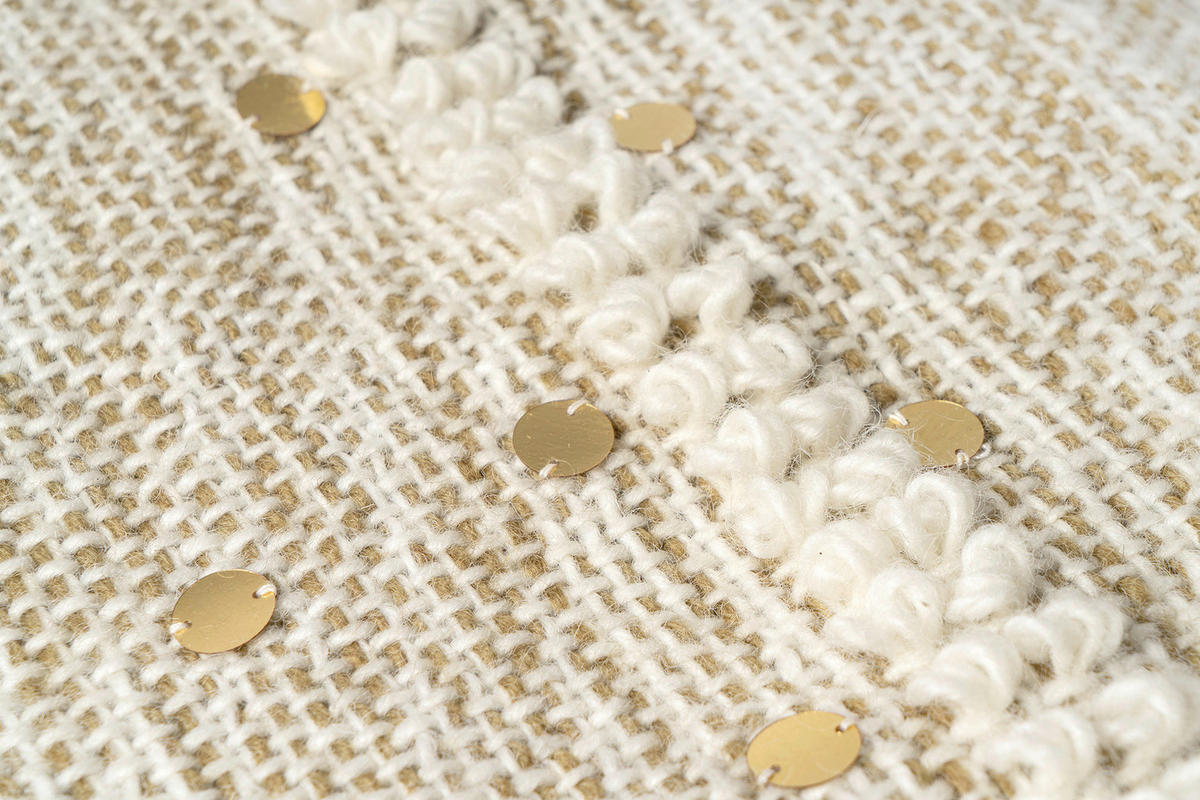 DEKA, novozélandská vlna, 130/170 cm - krémová/tmavě zelená, Konvenční, textil/plast (130/170cm)