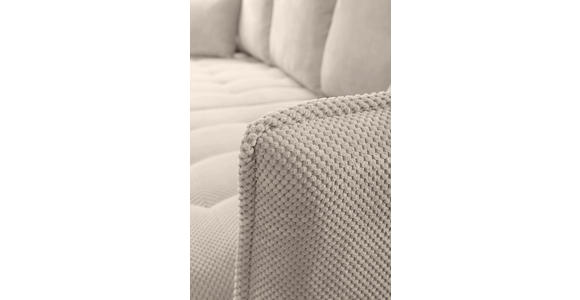 ECKSOFA Creme Chenille  - Creme/Schwarz, KONVENTIONELL, Holz/Textil (290/160cm) - Carryhome