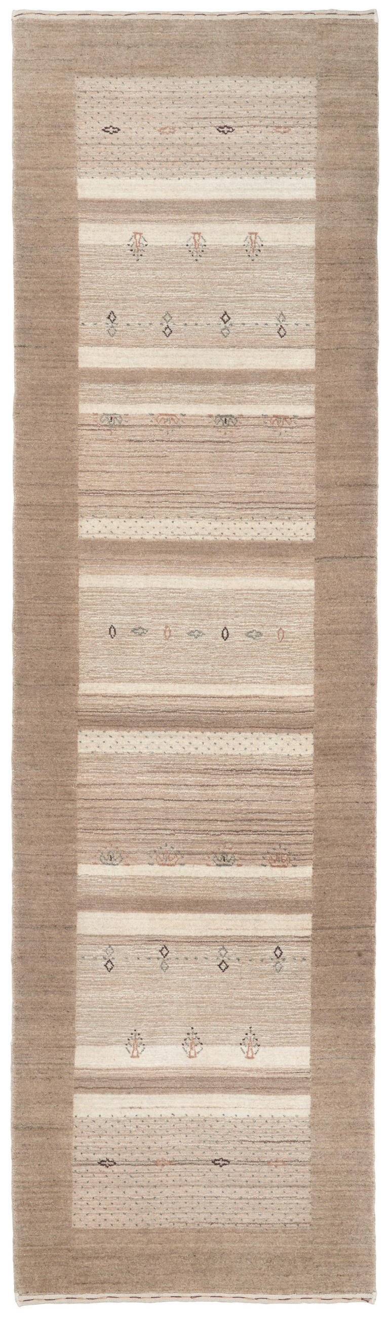 ORIENTTEPPICH 80/300 cm Savannah Loribaf Braun, Beige  - Beige/Braun, LIFESTYLE, Textil (80/300cm) - Cazaris