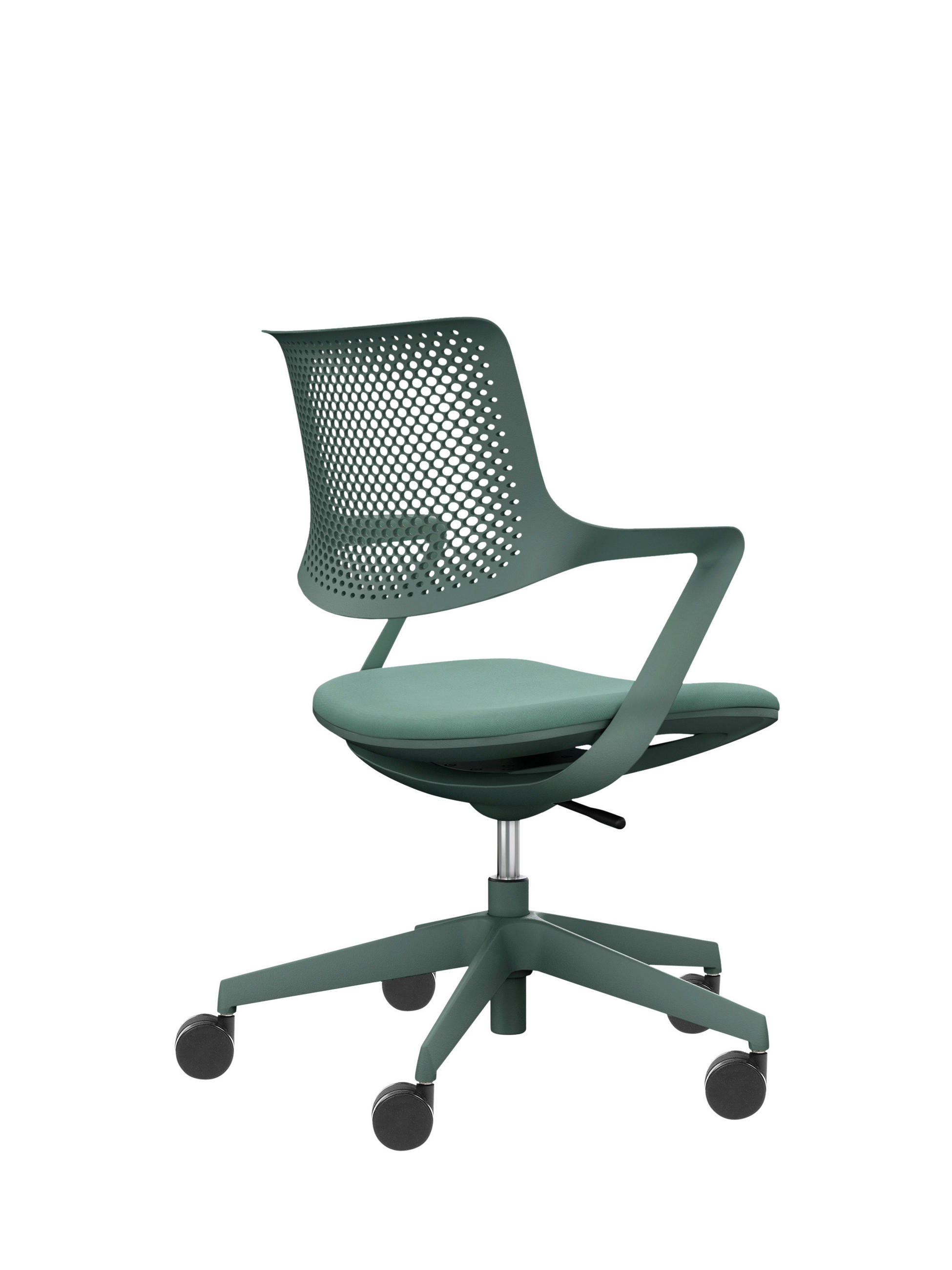 SNURRSTOL  i grön  - grön, Design, textil/plast (59/85-95/49cm) - Voleo