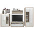 HIGHBOARD Eiche Hochglanz, tiefgezogen Eichefarben, Weiß - Chromfarben/Eichefarben, Design, Metall (90/134,4/41,2cm) - XORA