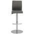 BARHOCKER in Metall, Textil Edelstahlfarben, Grau - Edelstahlfarben/Grau, Design, Textil/Metall (42/87-112/42cm) - DIETER KNOLL