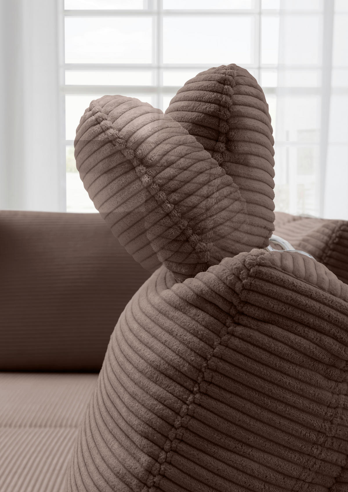 ECKSCHLAFSOFA  mit Liegefunktion, Rücken echt, Armteil rechts Cord Graubraun  - Wildeiche/Graubraun, MODERN, Holz/Textil (206/261cm) - Livetastic