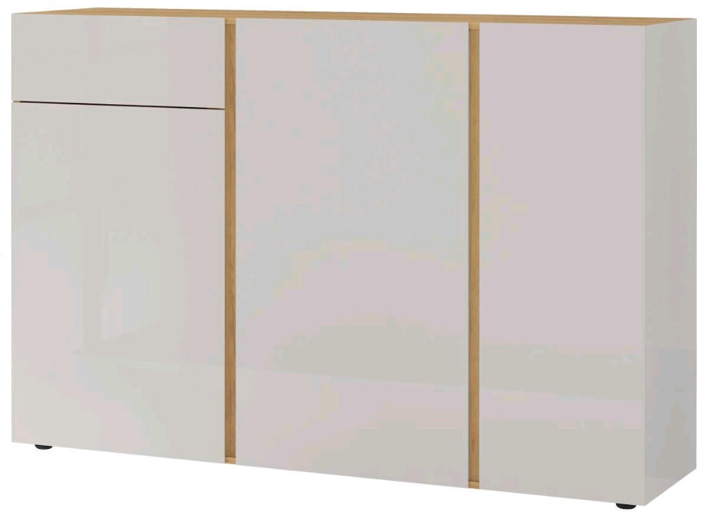 SIDEBOARD  152/103/42 cm 1 Schublade(n)  - Kaschmir/Eichefarben, KONVENTIONELL, Glas/Holzwerkstoff (152/103/42cm)