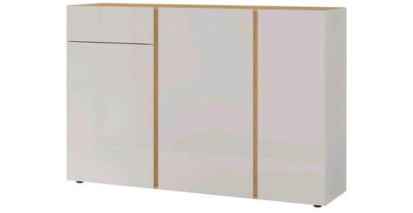 SIDEBOARD 150/104/42 cm  - Kaschmir/Eichefarben, KONVENTIONELL, Glas/Holzwerkstoff (150/104/42cm) - Voleo