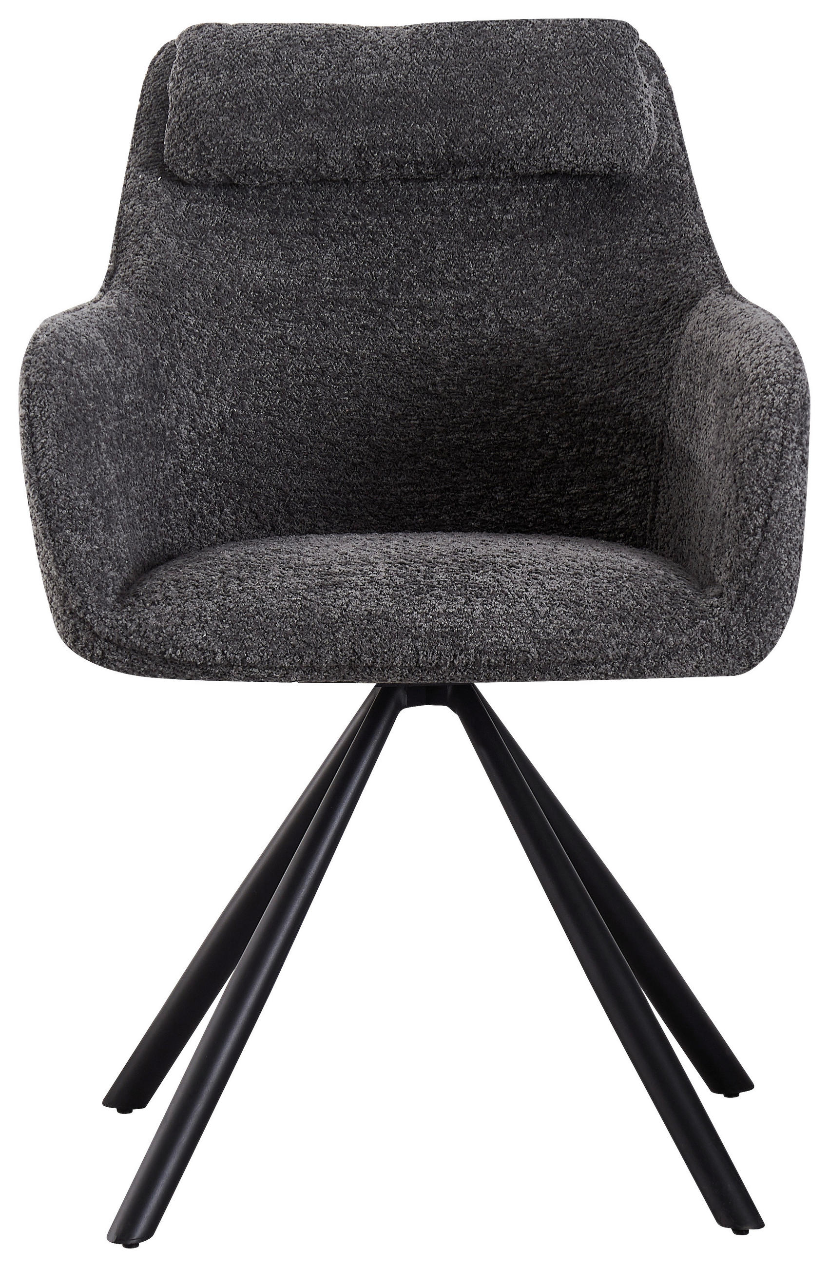 Scaun Cu Brațe din lemn, metal, textil, gri - negru/gri, Modern, lemn/metal (59/88/64cm) - MID.YOU