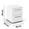 NACHTSCHRANK 40/49/42 cm  - Edelstahlfarben/Alufarben, Basics, Holzwerkstoff/Kunststoff (40/49/42cm) - Xora