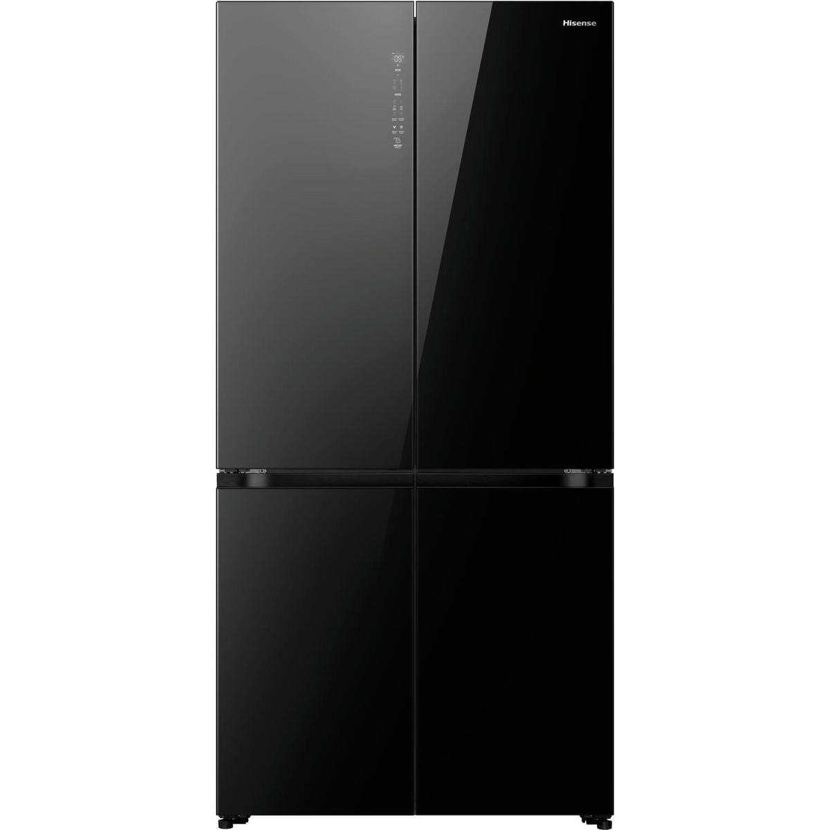 MULTI-DOOR RQ768N4GBE  - Schwarz Hochglanz, Basics, Glas/Kunststoff (91,1/190/60cm) - Hisense
