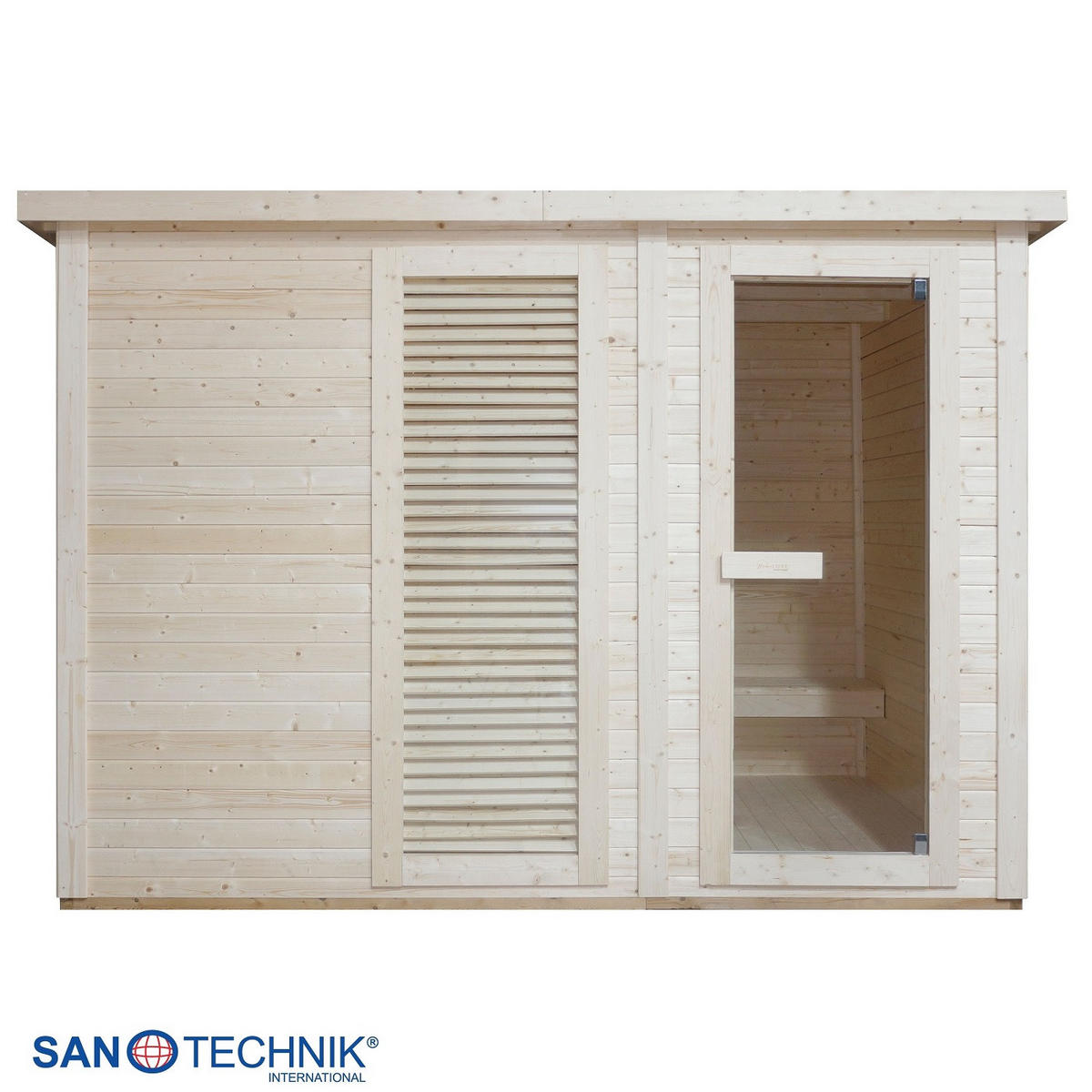 SAUNA für 4-5 Personen Vaasa  - Naturfarben, KONVENTIONELL, Holz (310/230/219,5cm) - Sanotechnik